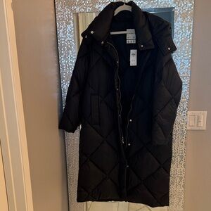 Abercrombie & Fitch Black Puffer Coat